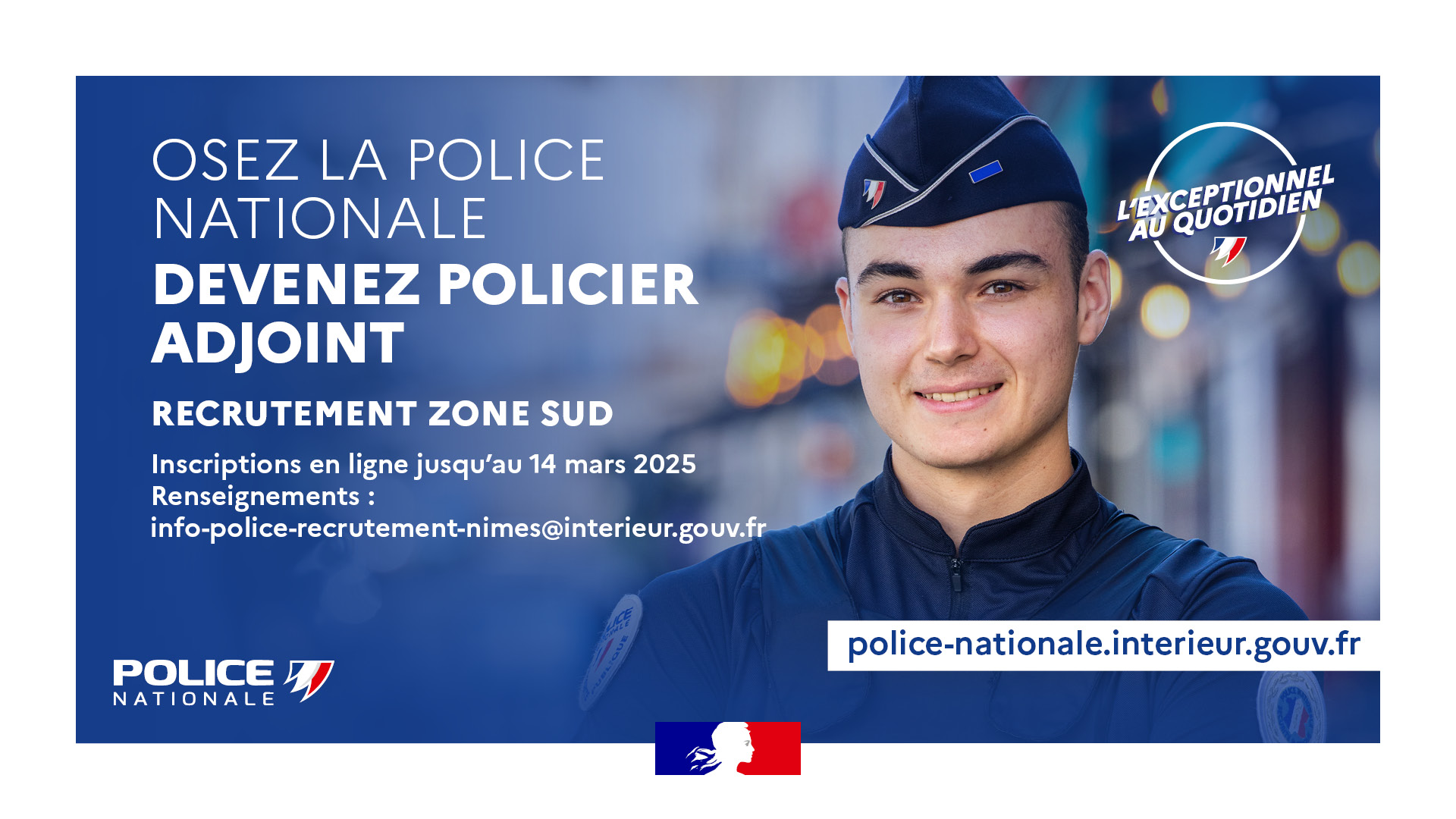 Lire la suite à propos de l’article Recrutement Policier Adjoint